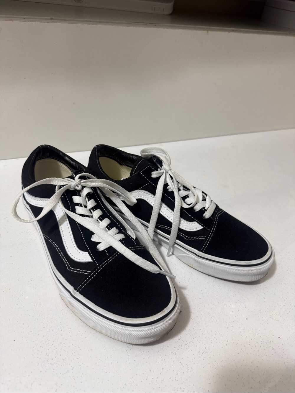 Classic Black and White Skate Sneakers new without box